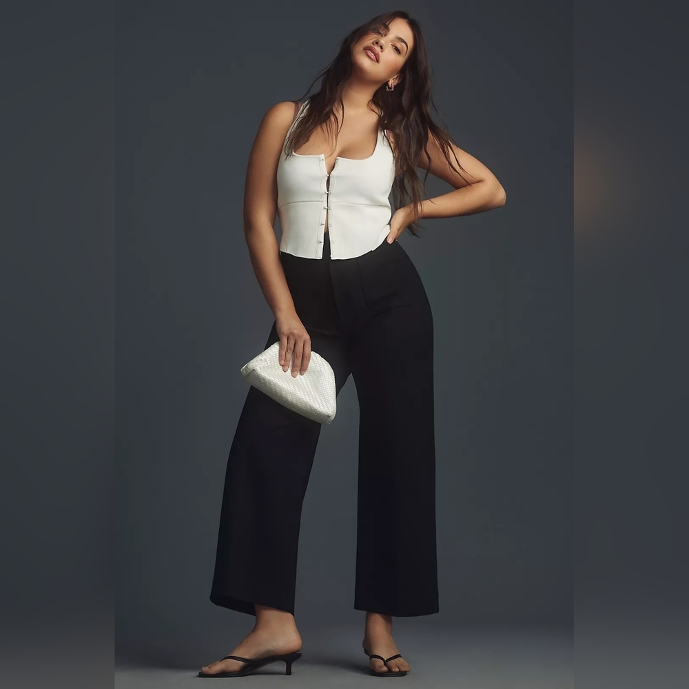 Anthropologie Maeve The Colette Black Wide-Leg Pants